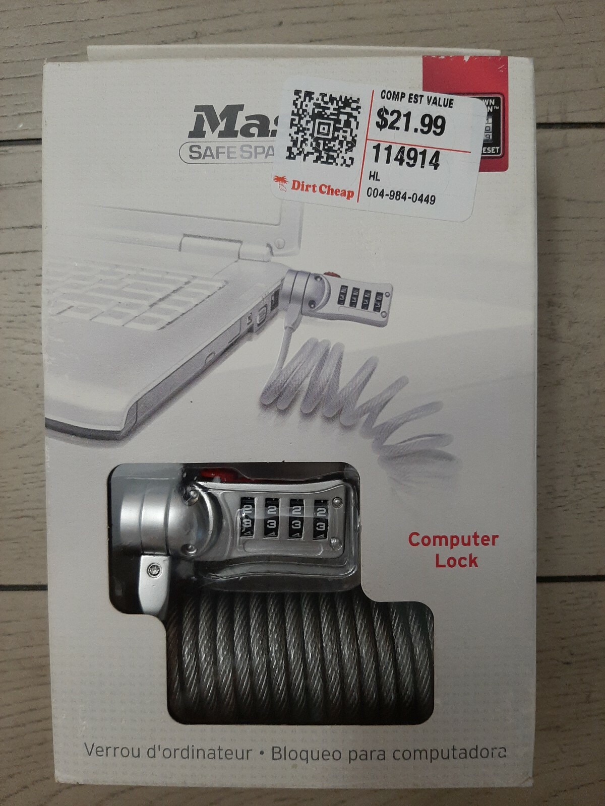 Master Lock Safe Space Computer Combination Lock Brand New Free Shipping