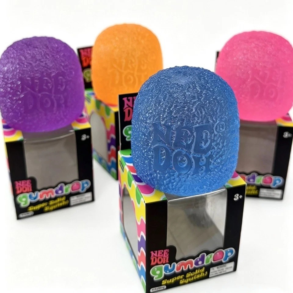 4 PACK Nee Doh Gumdrop Super Solid Squish Needoh Gum Drop - BRAND NEW