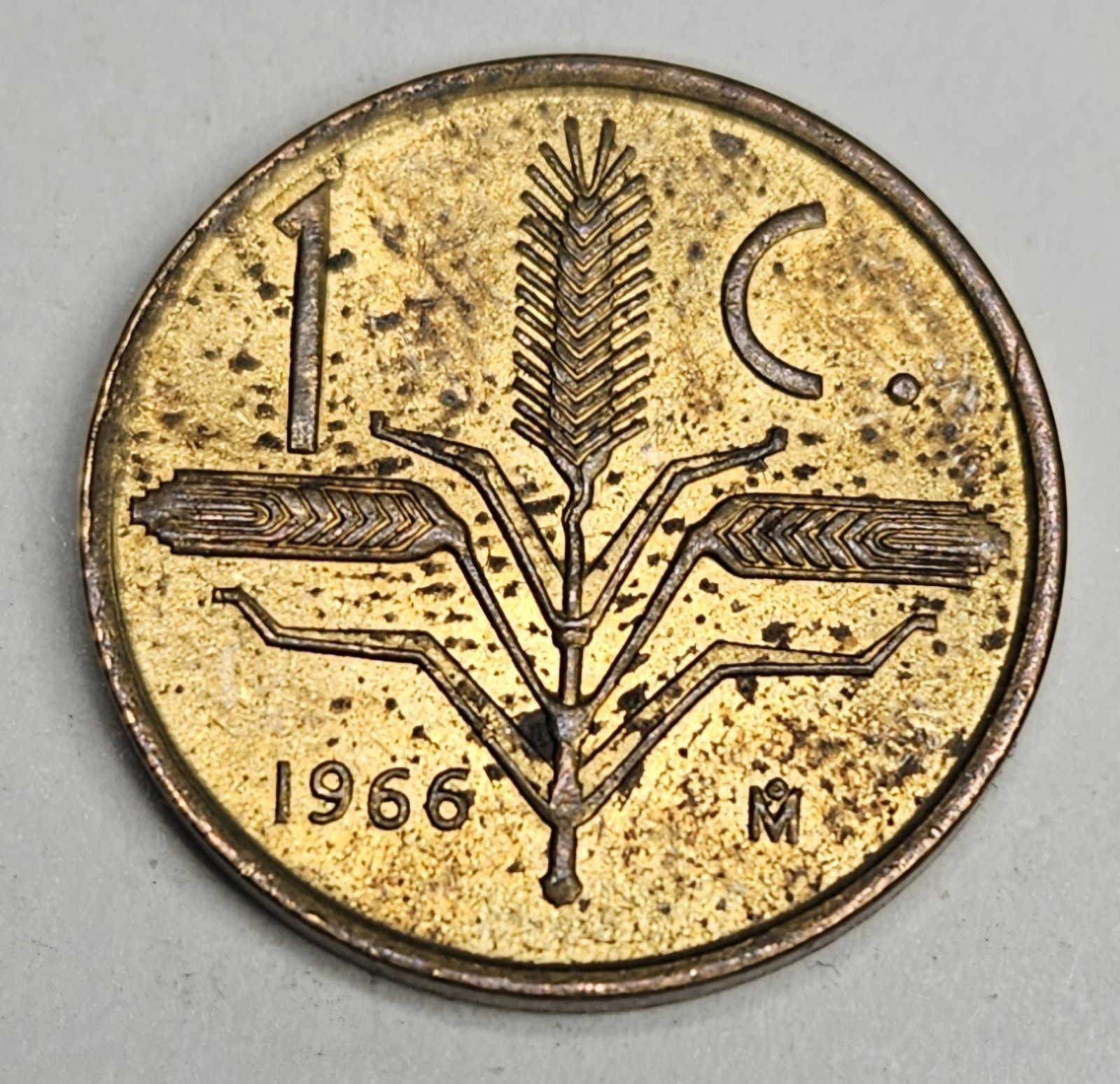 1966 Mexico 1 One Centavo - Uncirculated Mexican Brass World Coin