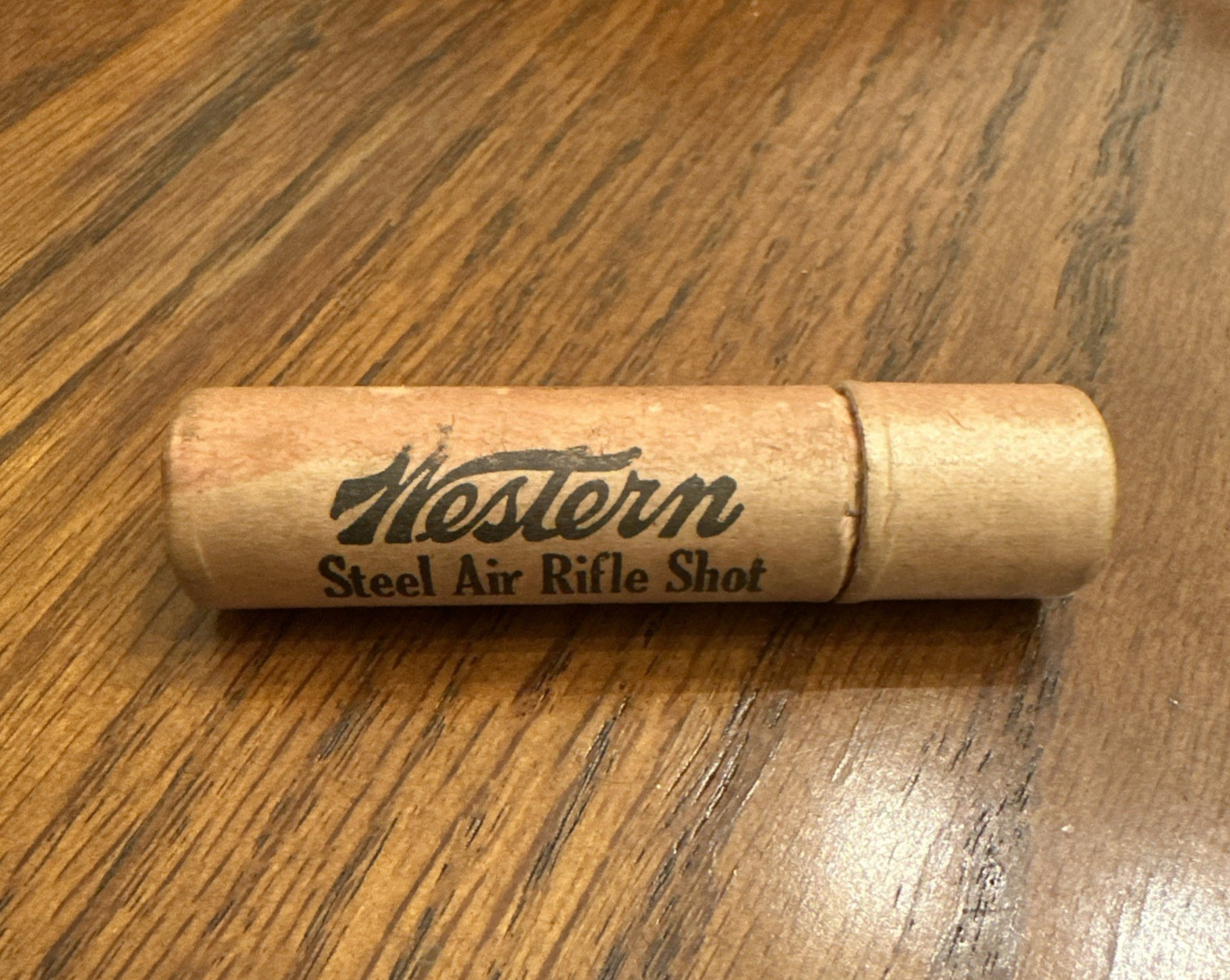 Vintage Paper Tube WESTERN STEEL AIR RIFLE SHOT "BB's" Copper Coated Full