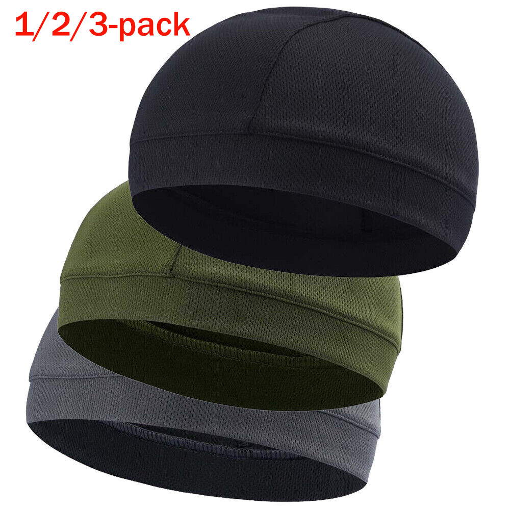 Summer Skull Cap Motorcycle Helmet Liner Sport Cycling Beanie Hat for Men Women