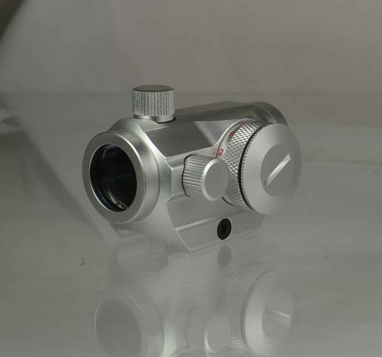 New Compact Mini Red and Green Dot Sight Weaver 1 Bolt Mount Anodized Silver