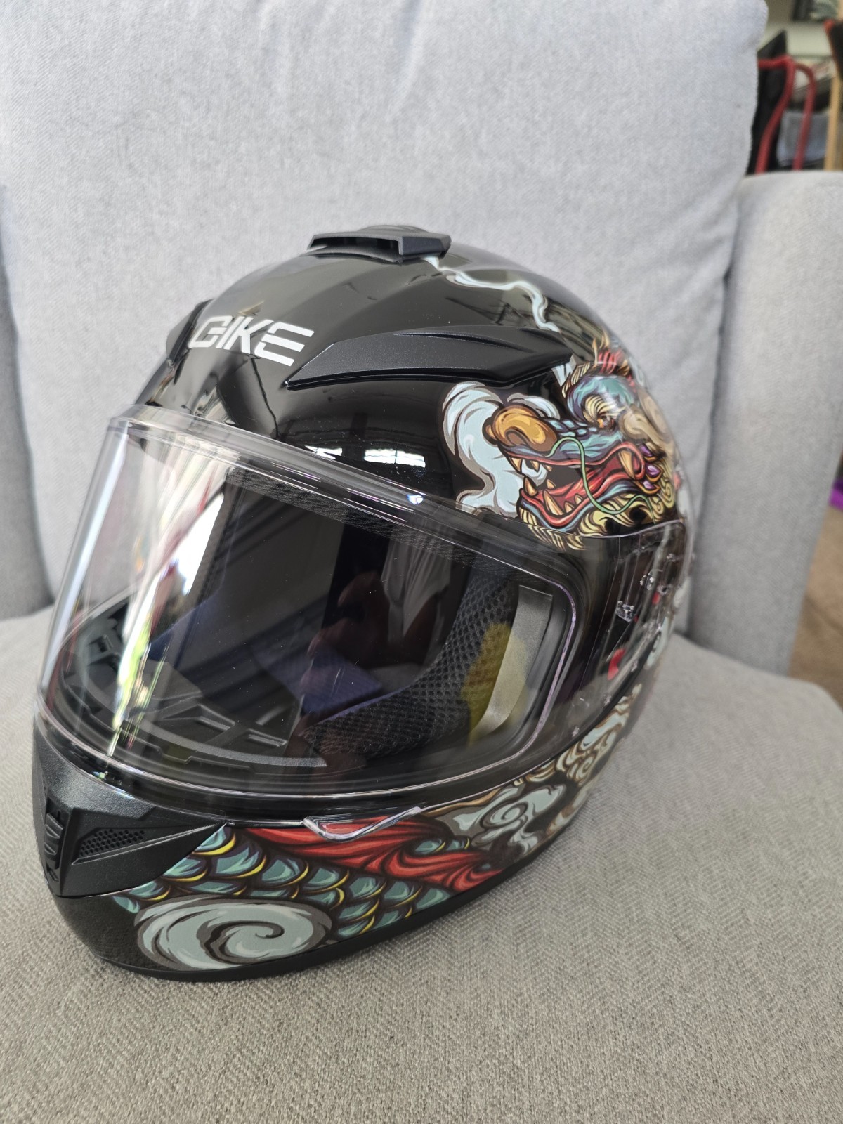 Full face graphic wrap large/medium brand new unused never worn dot
