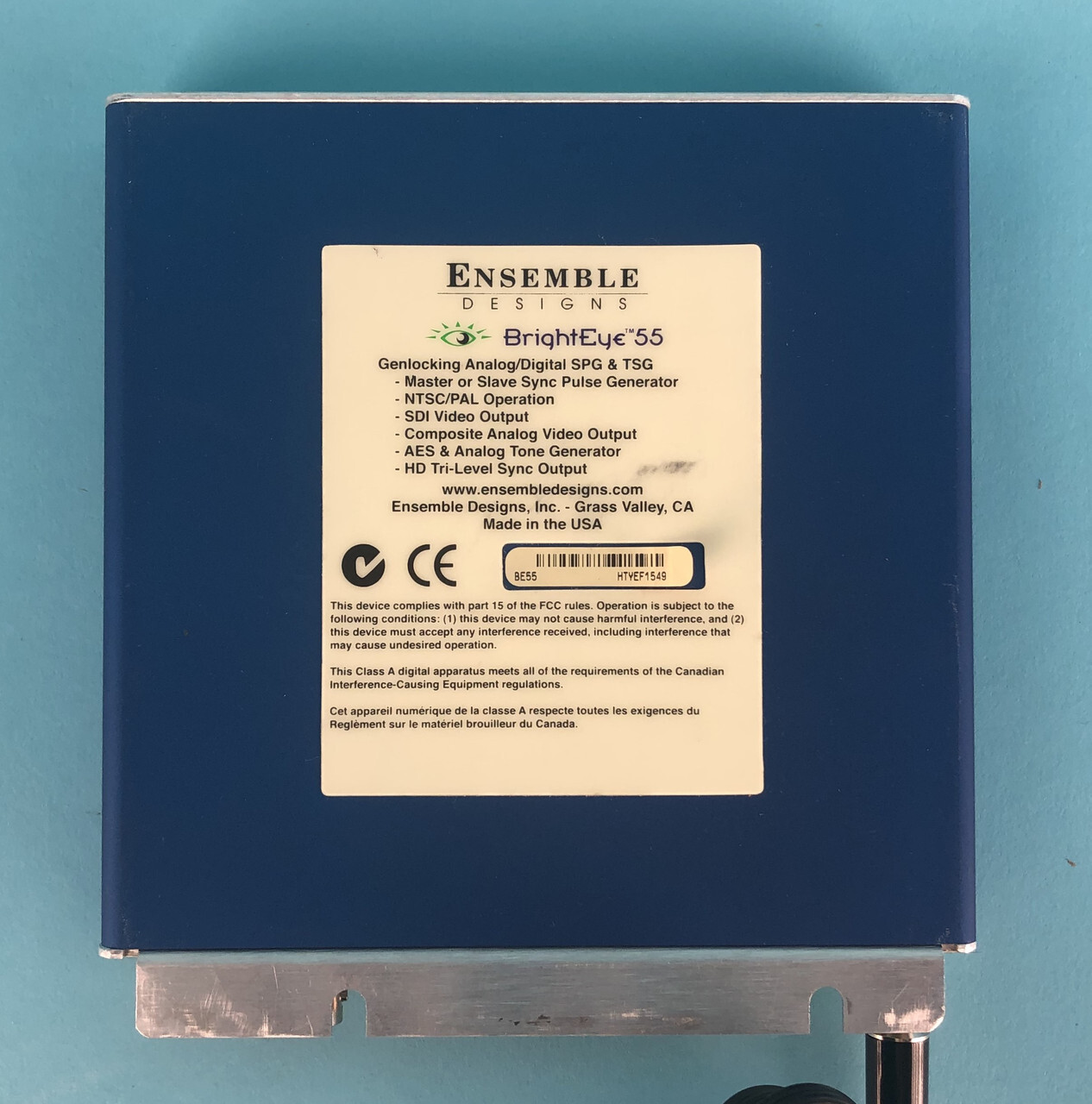 ENSEMBLE DESIGNS BRIGHTEYE 55 GENERATOR: genlockable, spg, tsg |010-6864834