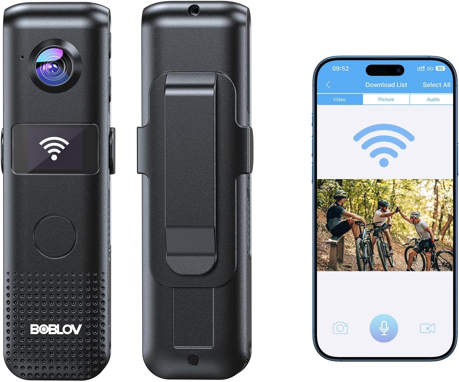 64G WiFi Body Camera One-Touch Operation Small OLED Display 1080P Wearable Cam