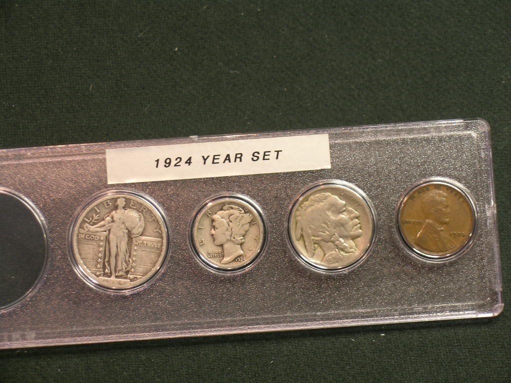 1924 Vintage Circulated Year Set - Nice 4-Coin Set