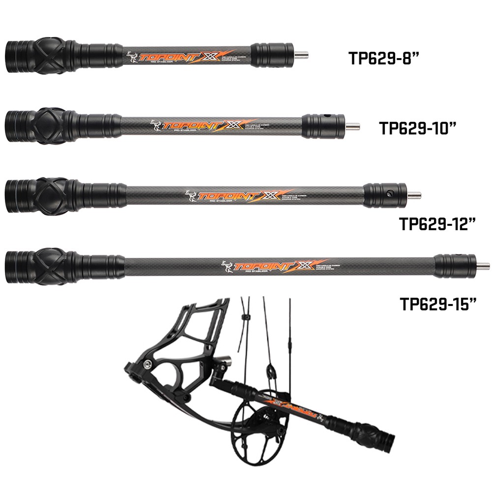 Carbon Balance Bar 8" 10" 12" 15" Stabilizer Weight Compound Bow Archery Hunting