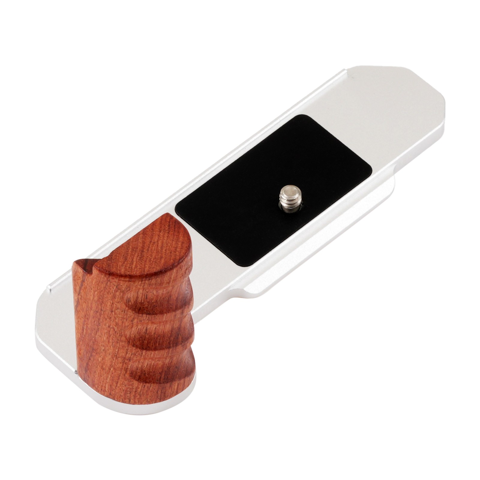Wooden Handle Grip with Alu Quick Release L-Shaped Bracket For Nikon FM2 Silver