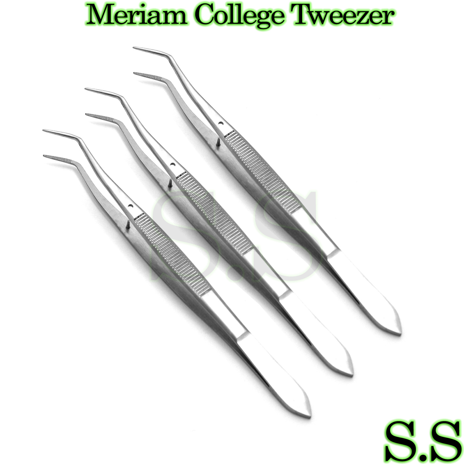 3 Pcs Dental Foil Meriam Tweezer 16cm Dressing Pliers Surgical Forceps Tools