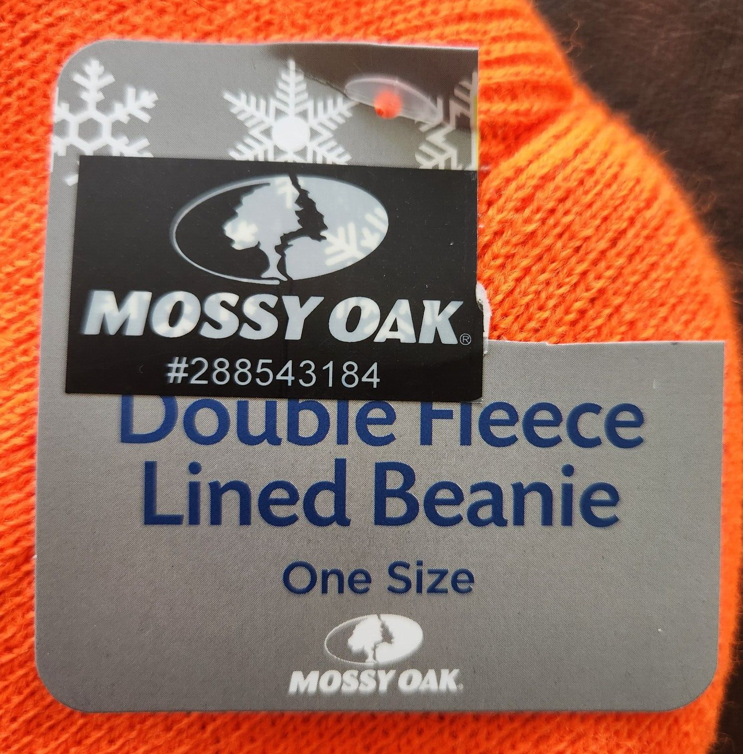 Mossy Oak Super Heavy Knit Hat Insulated Lined Hunting Beanie Fluorescent Orange