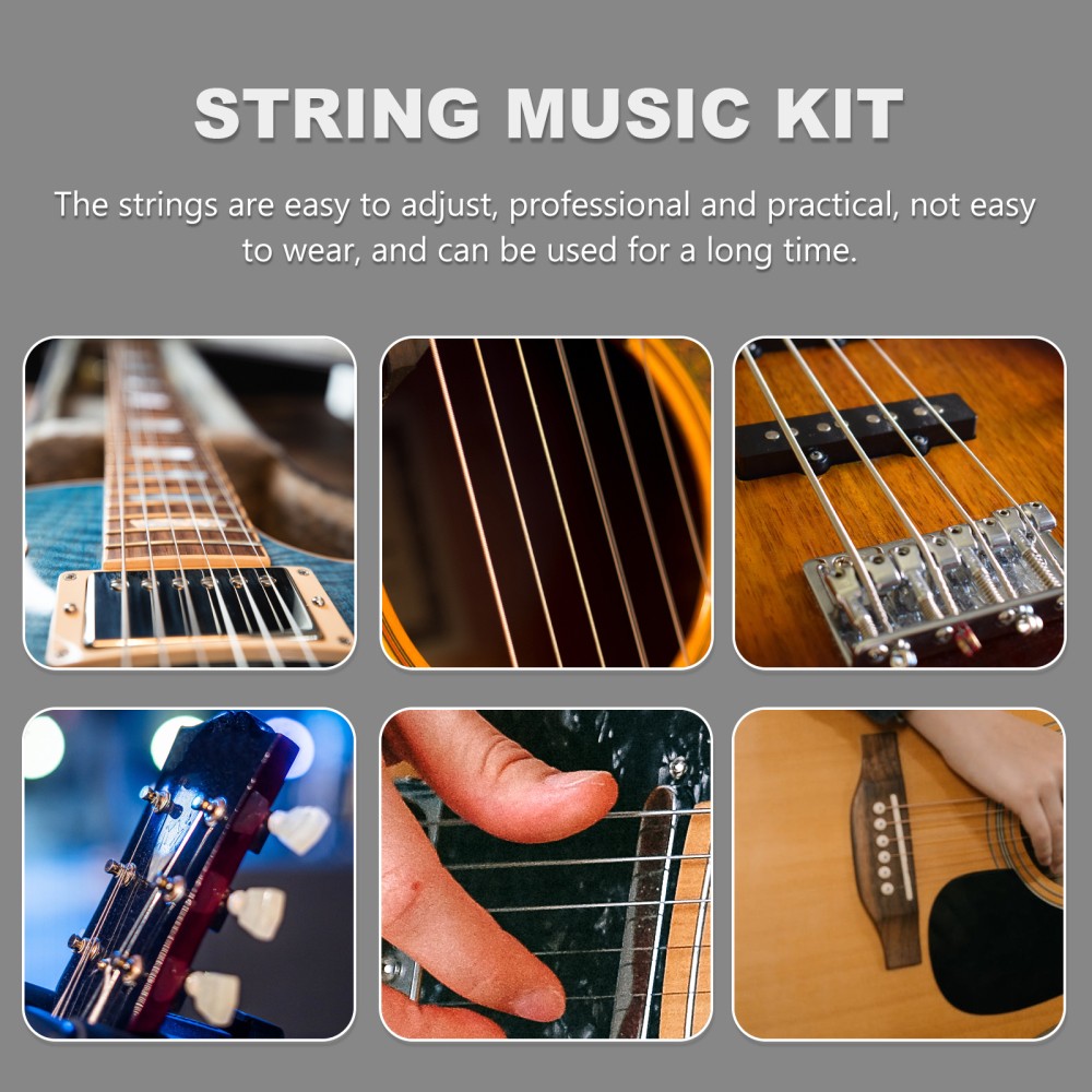 4pcs Mandolin Stainless Steel Strings Replaceable String Set
