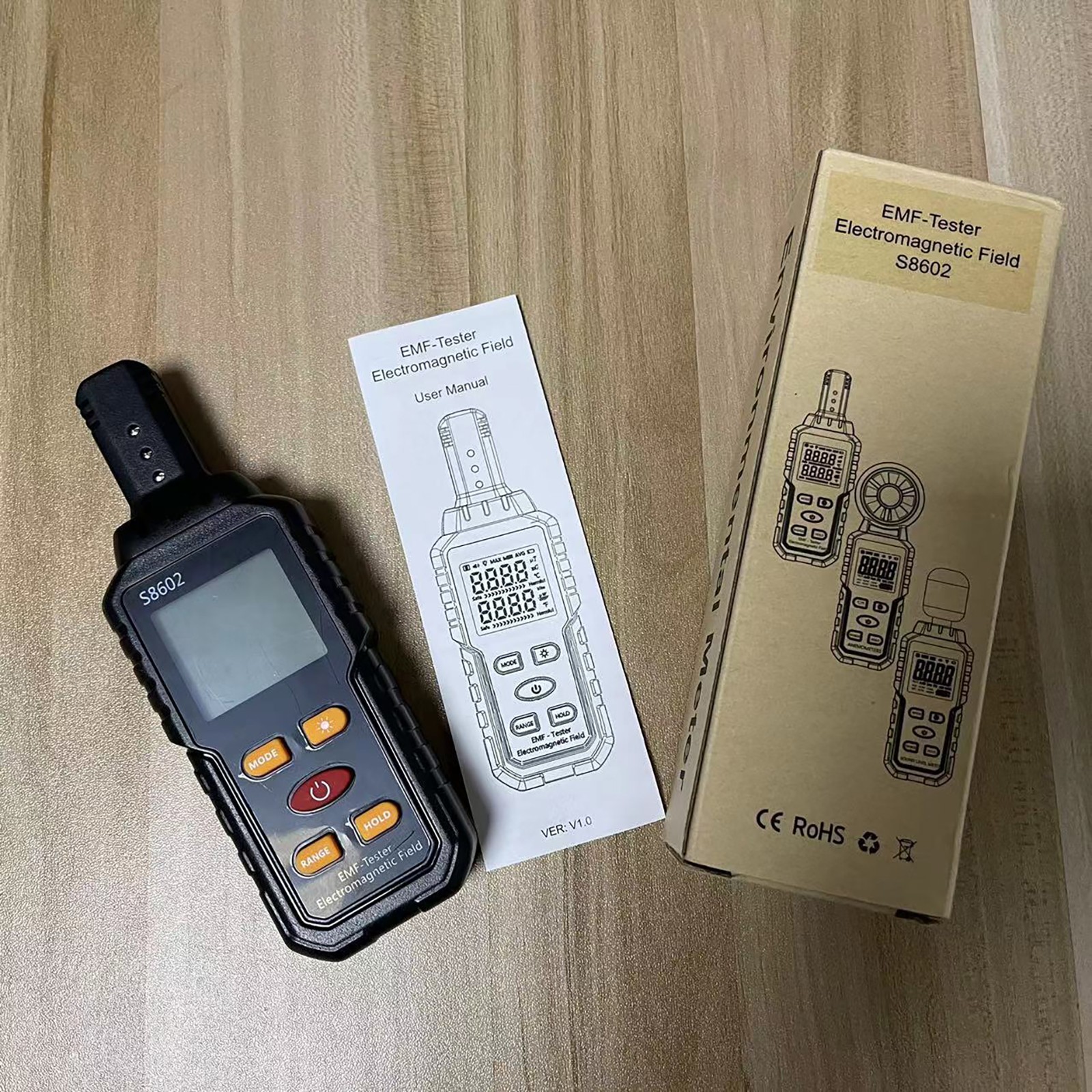 Electric Radiation Detector Electromagnetic Digital LCD EMF Meter
