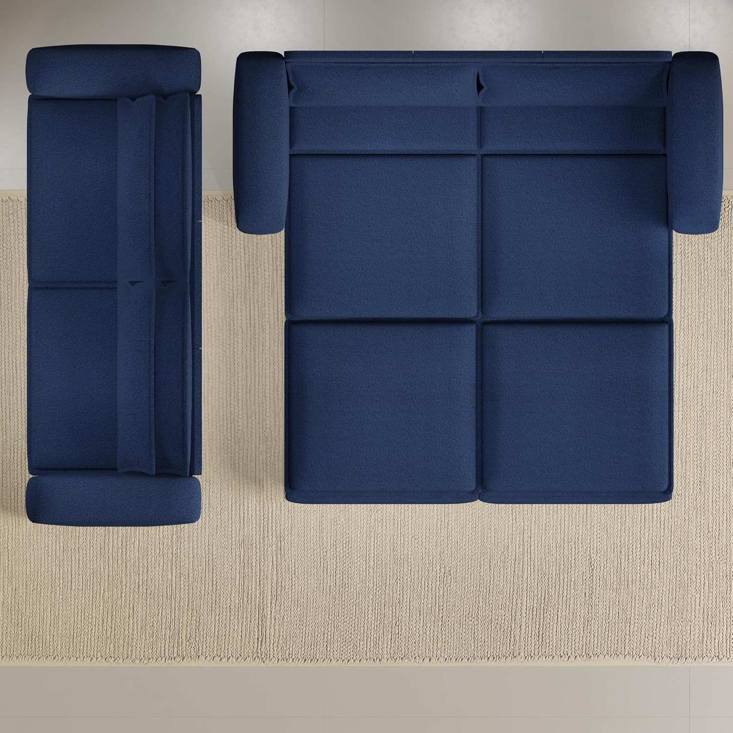 3 in 1 Convertible Pull Out Sleeper Sofa Couch Bed King Size,93" Oversized Recli