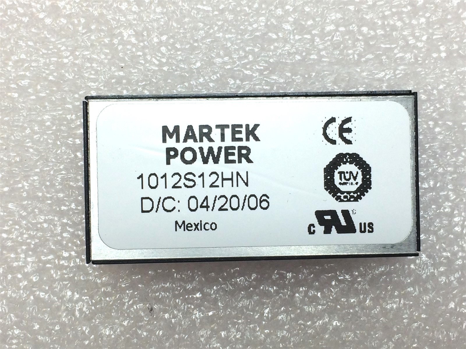 1012S12HN MARTEK POWER Single Output DC/DC Converter 10 Watt 1 UNIT
