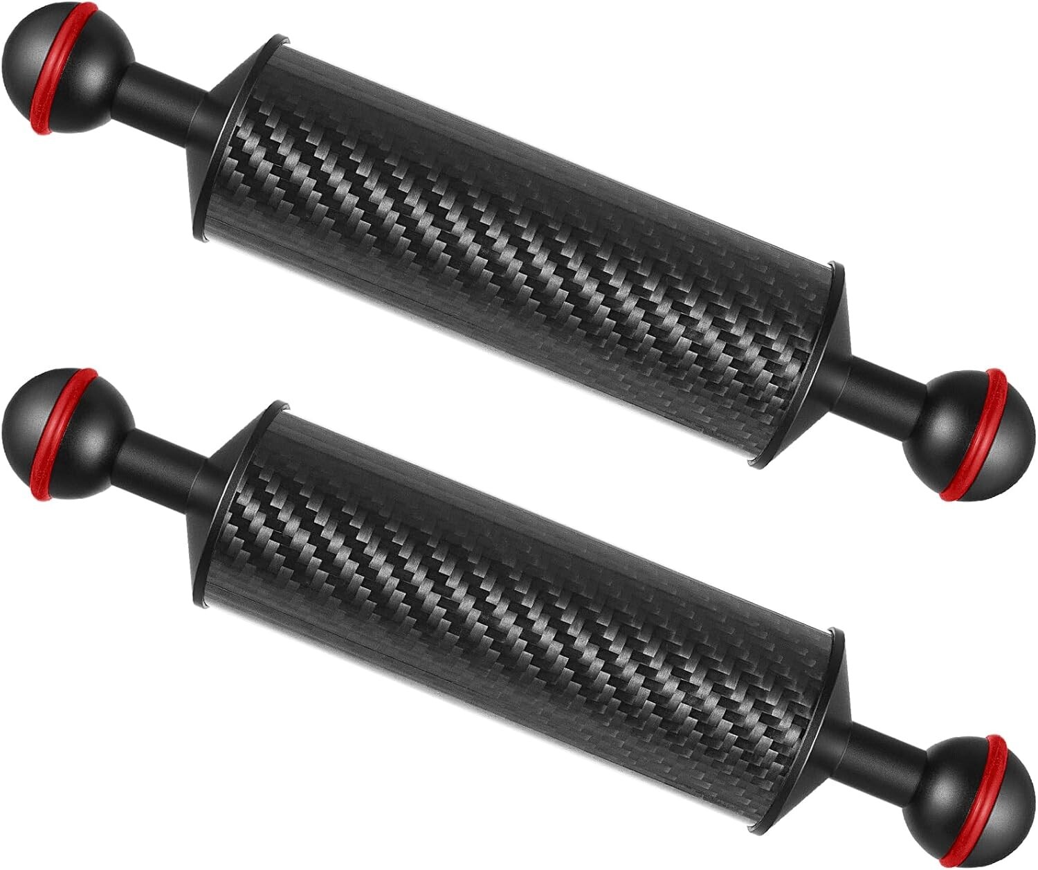 8" 2PCS Carbon Fiber Underwater Float Floating Arm for Diving Photography System