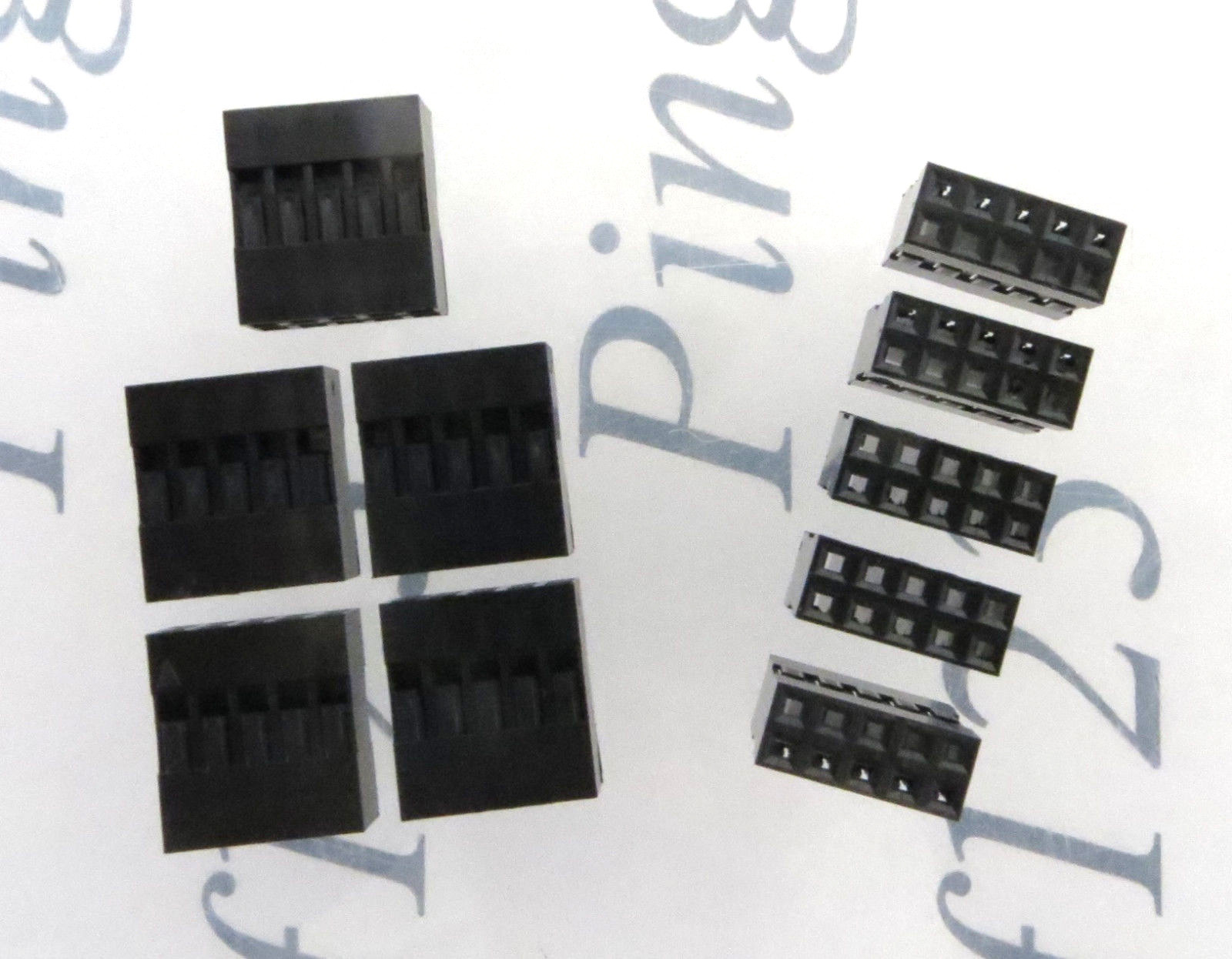 10 pcs Dupont Wire jumper 2.54mm 2x5p choice of housing / female / male header