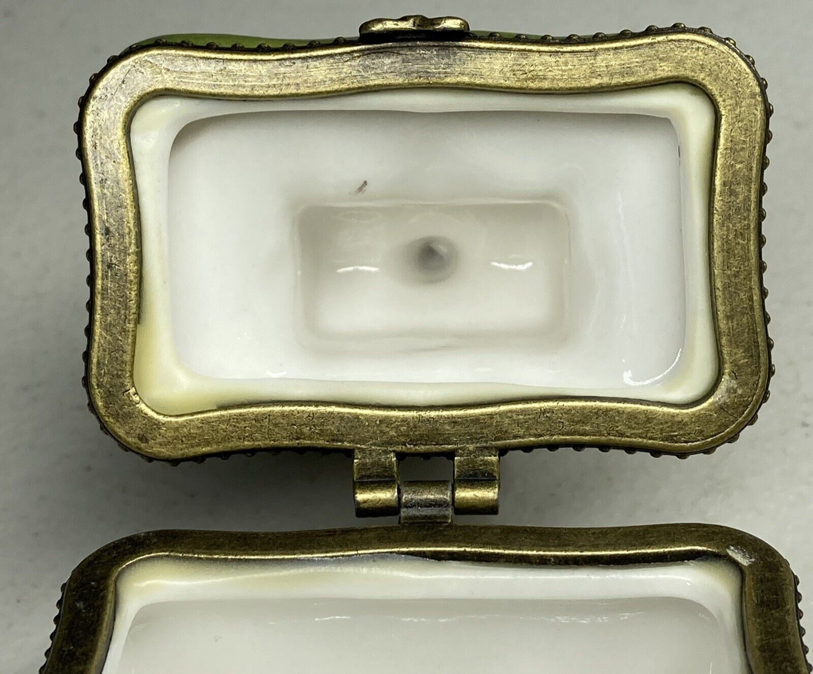Porcelain Lighthouse Hinged Trinket Box