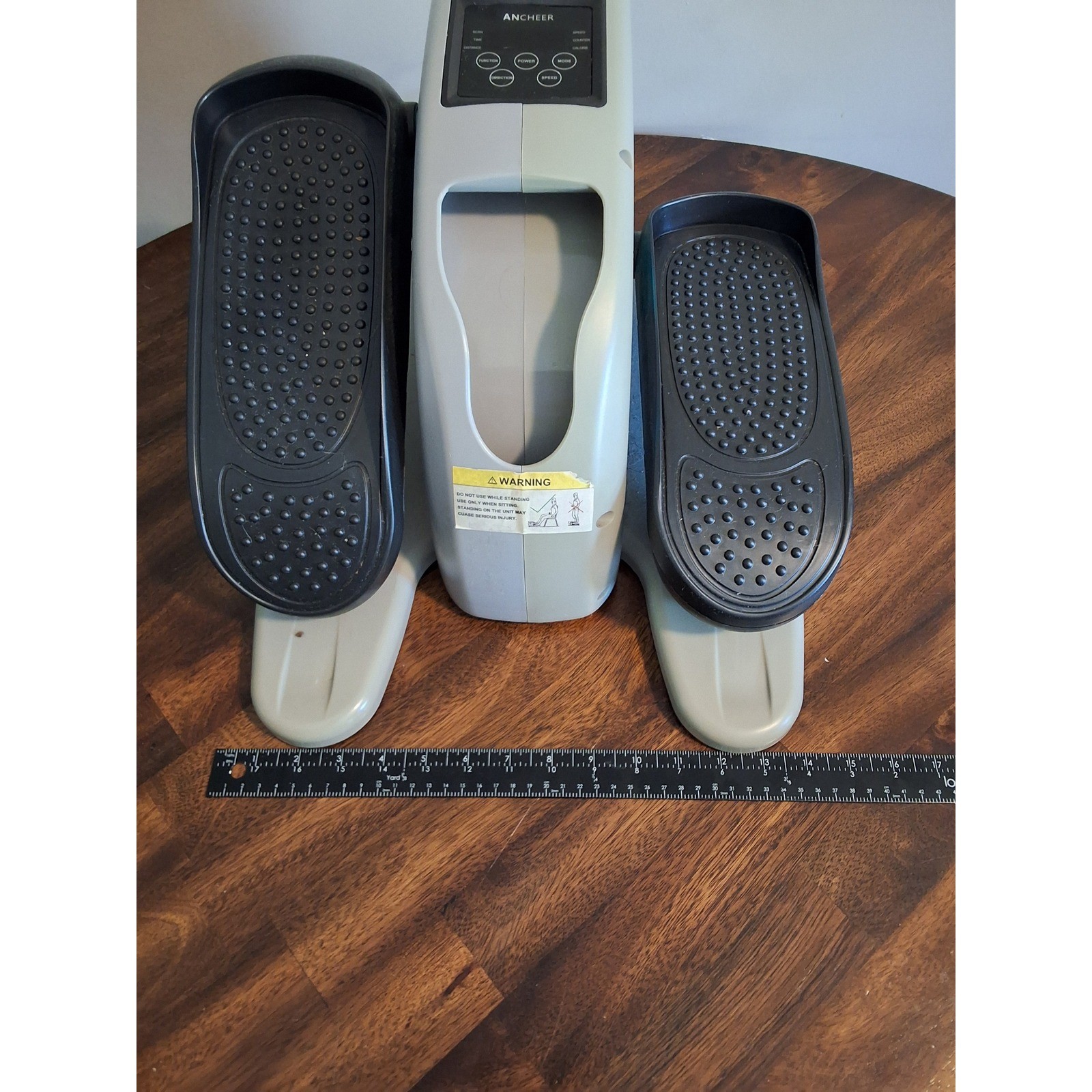 ANCHEER Under Desk Elliptical Machine Electric Pedal Exerciser Silver Black