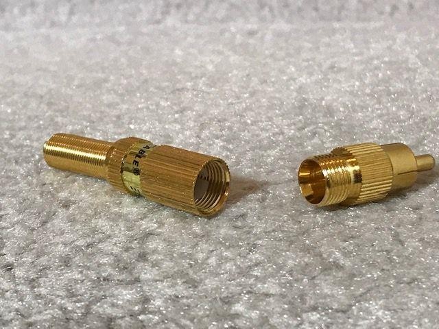 2 Excellerator Gold Cable Tips Parts NOS