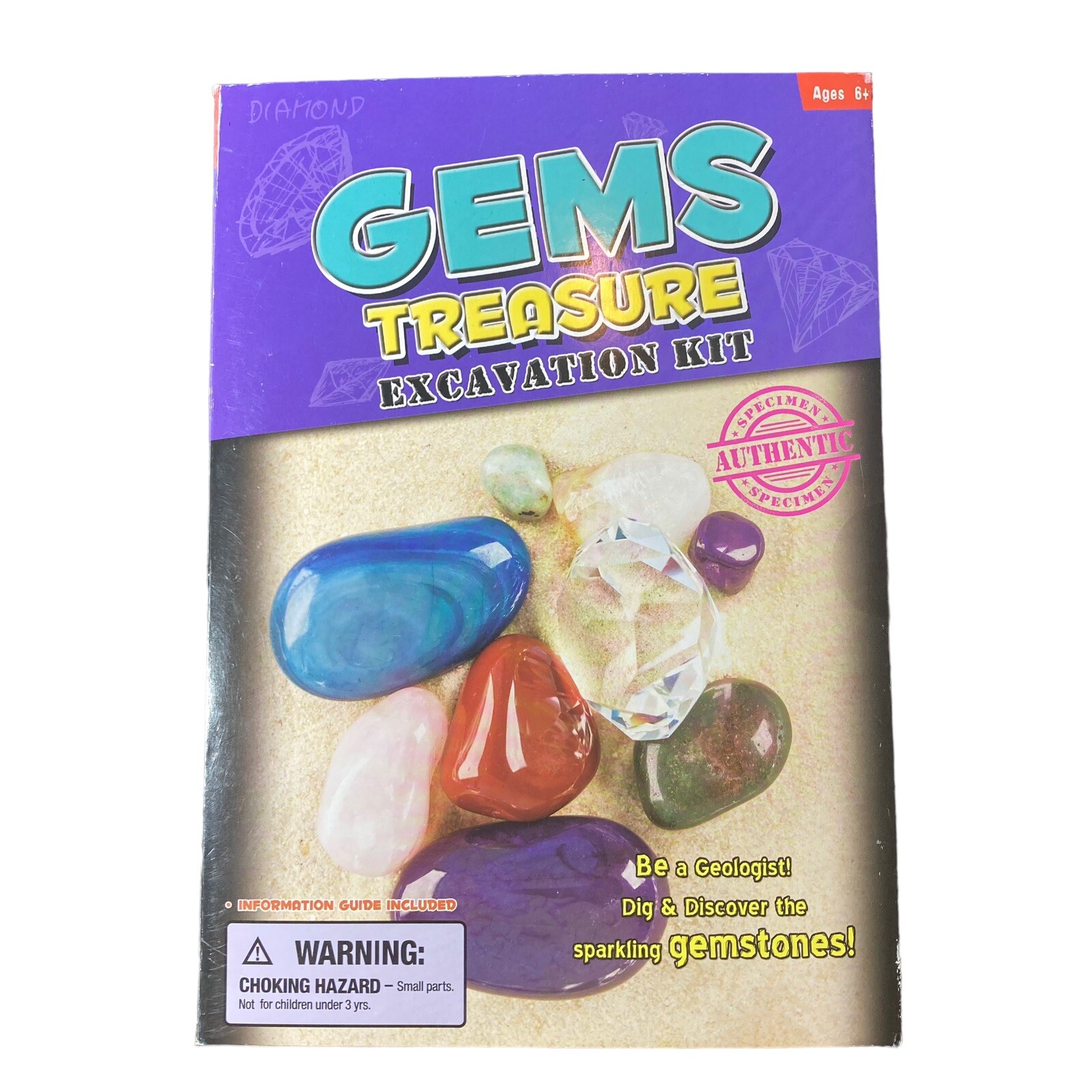 GEMS Treasure Excavation Kit Tedco Toys Ages 6+ - NEW / Free Shipping