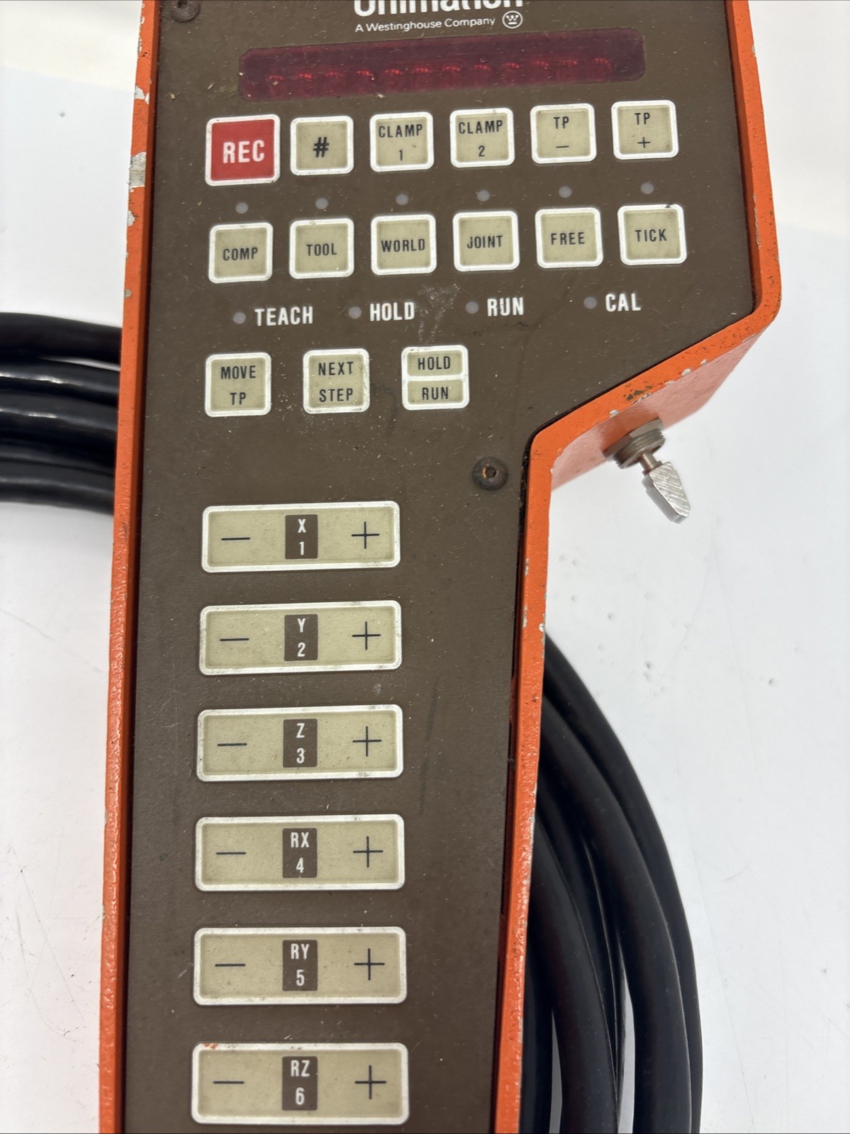 UNIMATION WESTINGHOUSE TEACH PENDANT W/ CABLE 2D65617G01