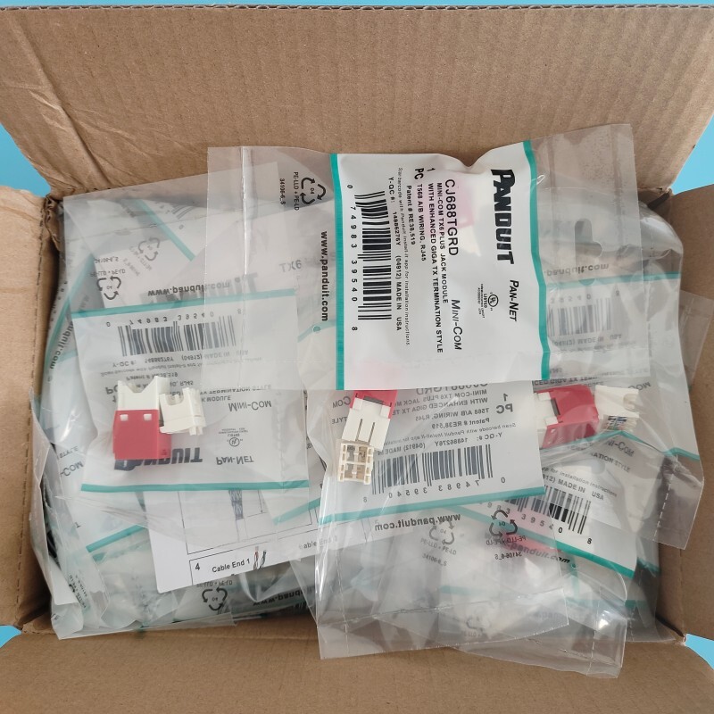 RED Panduit Giga TX Cat6 Network jack CJ688TGRD Qty 50 US