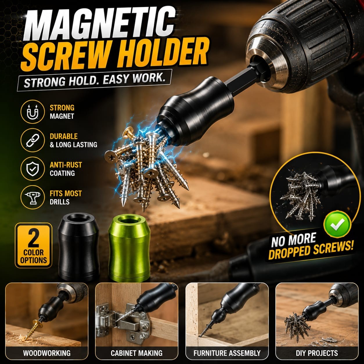 SEESE Strong Magnetic Screw Ring 1/4 Inch/ 6.35 mm Universal Magnetic Screw H...