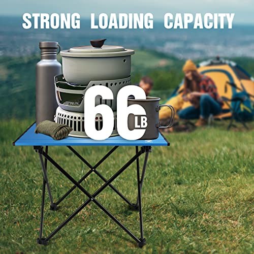 Portable Camping Side Table, Ultralight Aluminum Folding Beach Table with