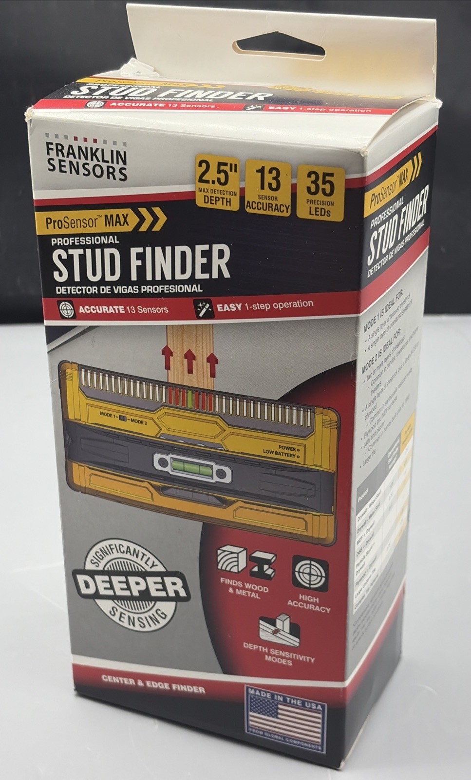 Franklin Sensors ProSensor MAX Stud Finder - New