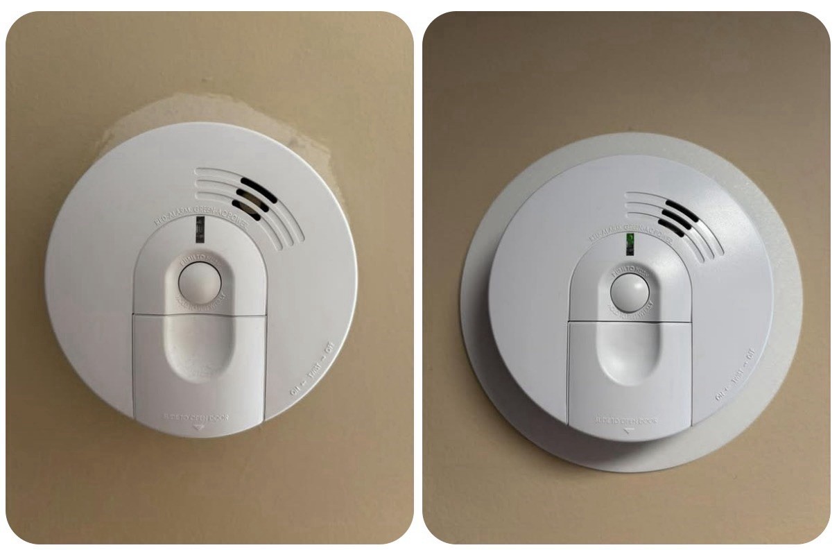 Smoke Detector Universal Back Plate Wall Cover Round Paint Cover 7”