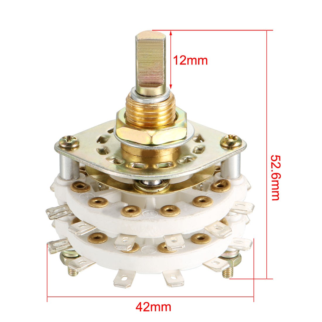 2P11T 2 Pole 11 Position Selectable 2 Deck Band Channel Rotary Switch Selector
