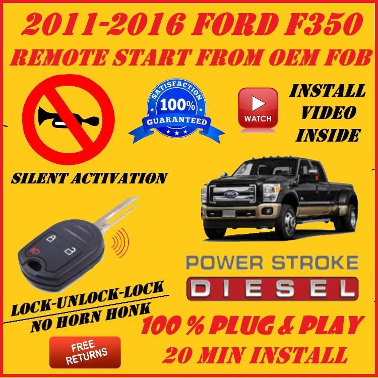 100% Plug and Play Remote Start 2011-2016 Ford F350 DIESEL