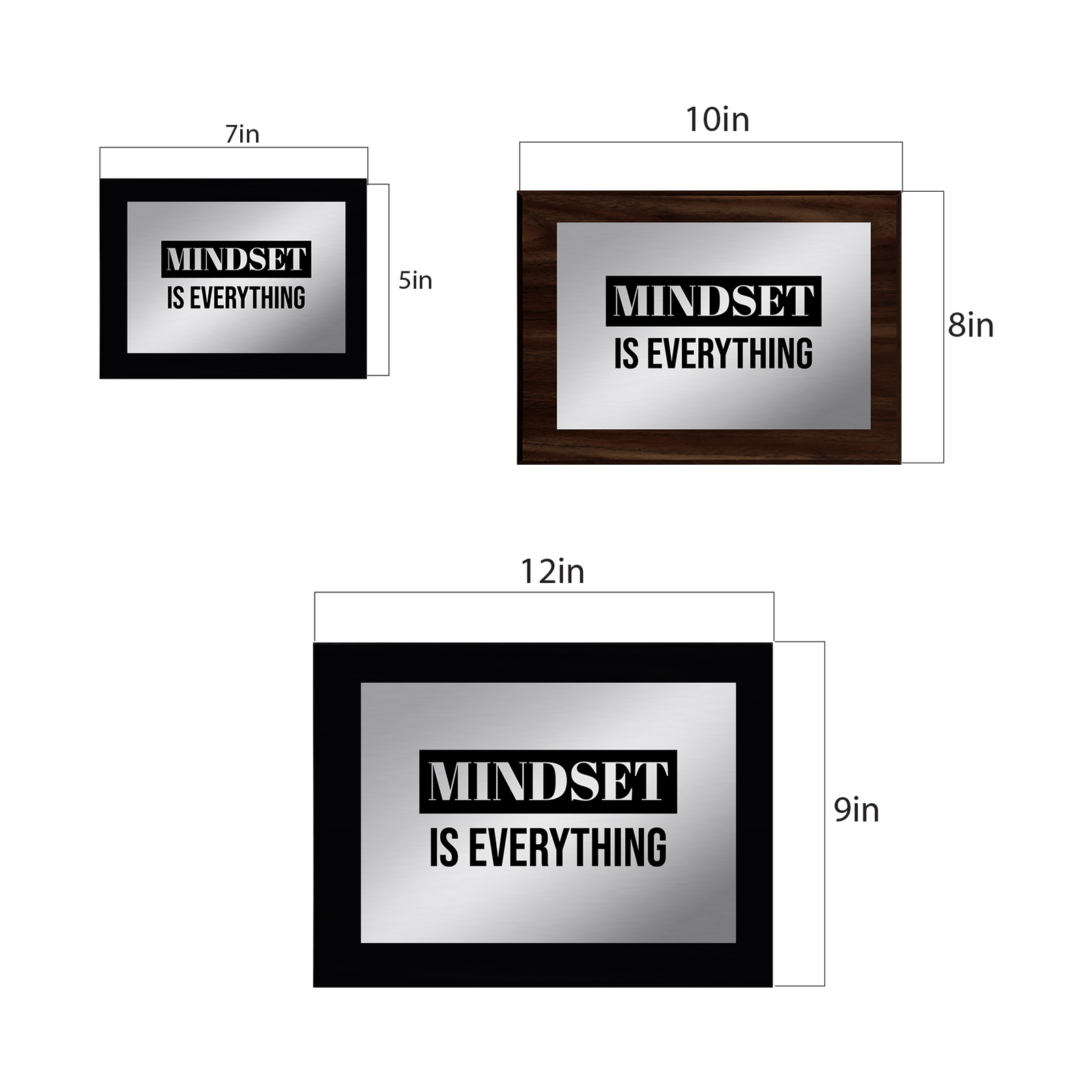 Mindset is Everything Decorative Wall Plaque | Easel Mount Option