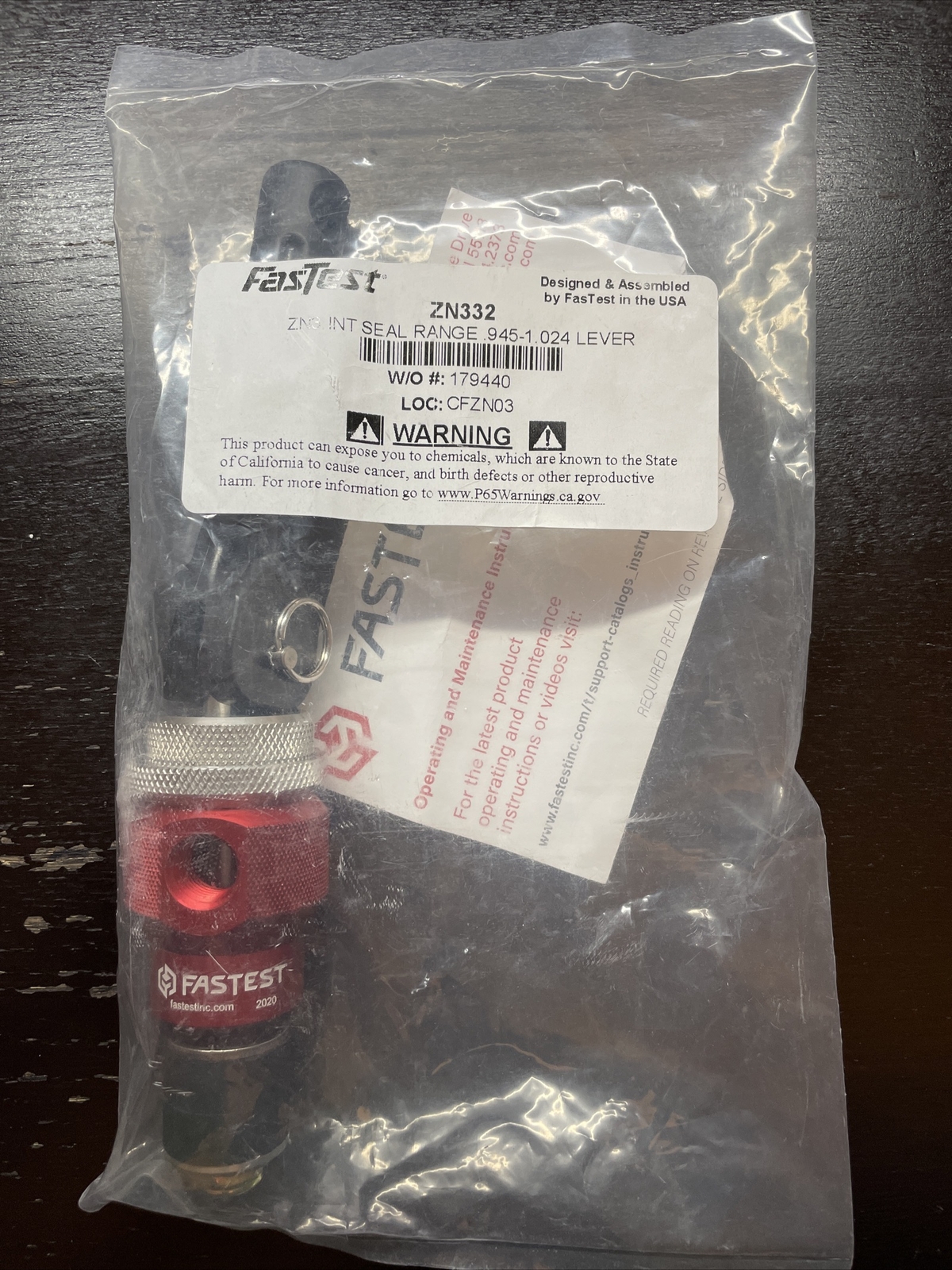 FasTest ZN332 INTERNAL SEALING CONNECTION TOOL, Range: 0.945" - 1.024"