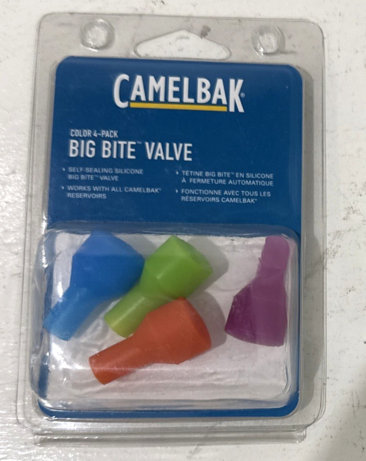 CamelBak Big Bite Valve Color 4-Pack Silicone Hydration Mouthpieces 91026