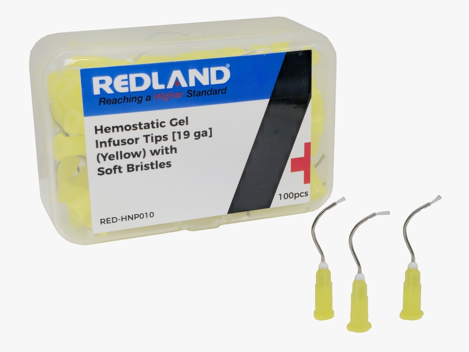 REDLAND Dental IFlo™ Delivery Prebent 19ga Tips Metal Infusor with brush end