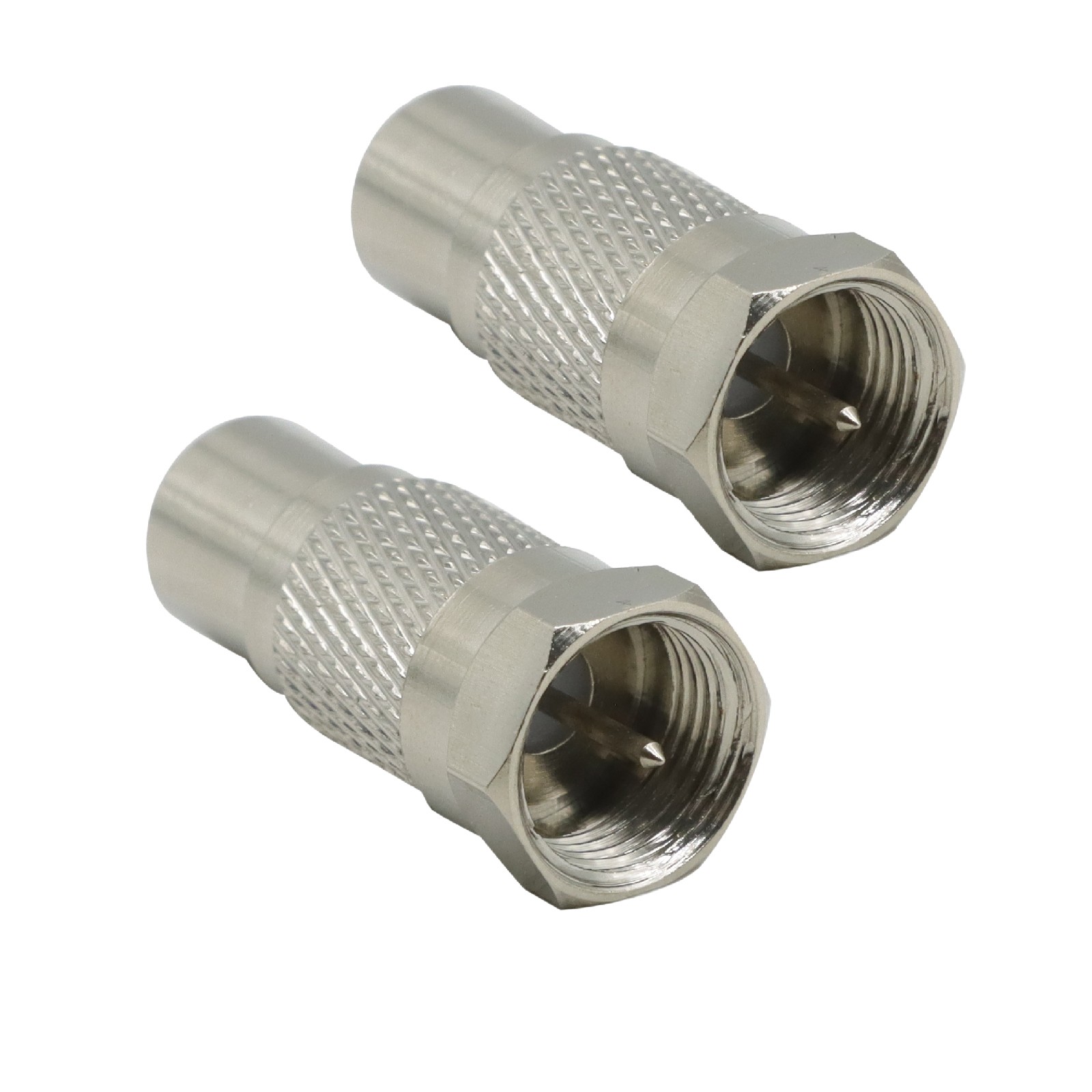 2x TV RF Video Connector Adapter F Male to RCA Female For Atari 2600 5200 7800