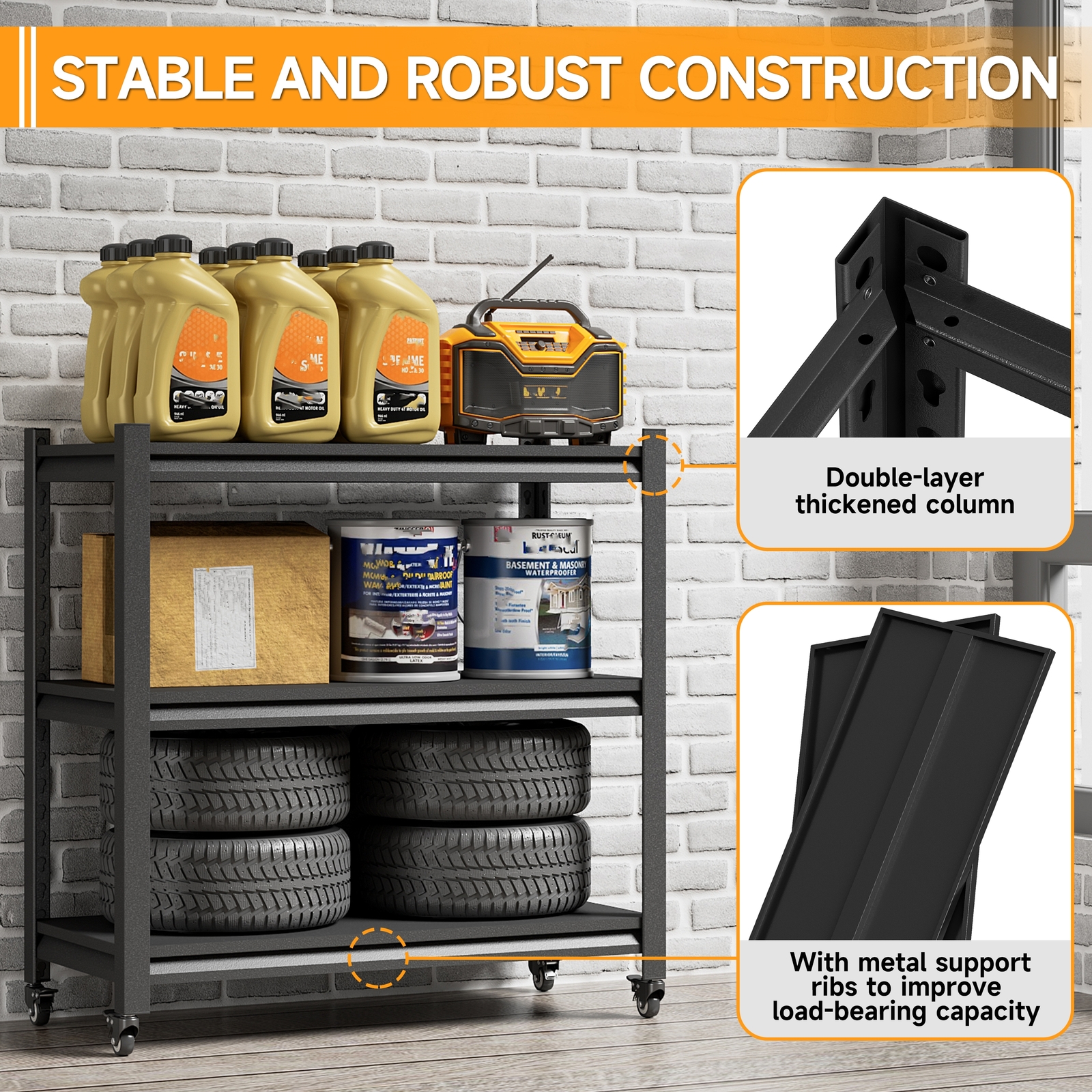 8 Pcs Garage Storage System Workshop Set Garage Cabinets for Tool Organization