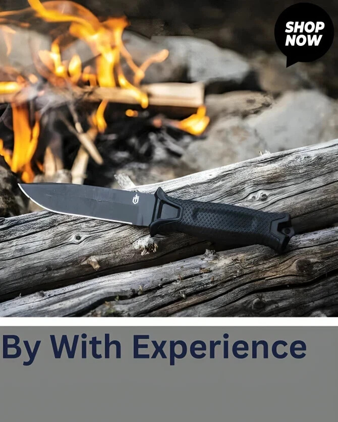Gerber Gear StrongArm - Fixed Blade, Full Tang Knife - Black, Plain Edge