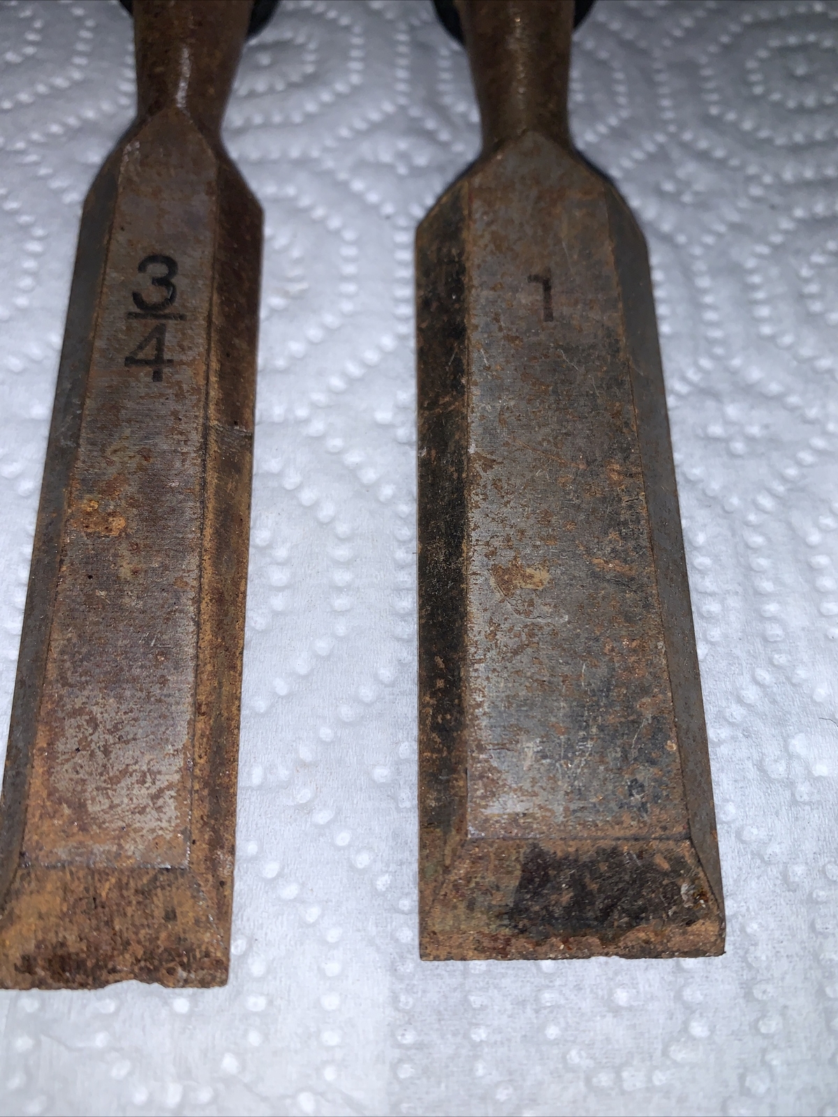 Vintage Stanley Professional 16-616 And 16-612 Chisels