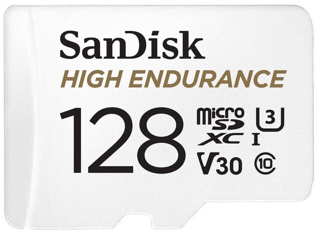 SanDisk High ENDURANCE microSD 128GB R/W 100/40 Security Camera Dash Cam SDSQQNR
