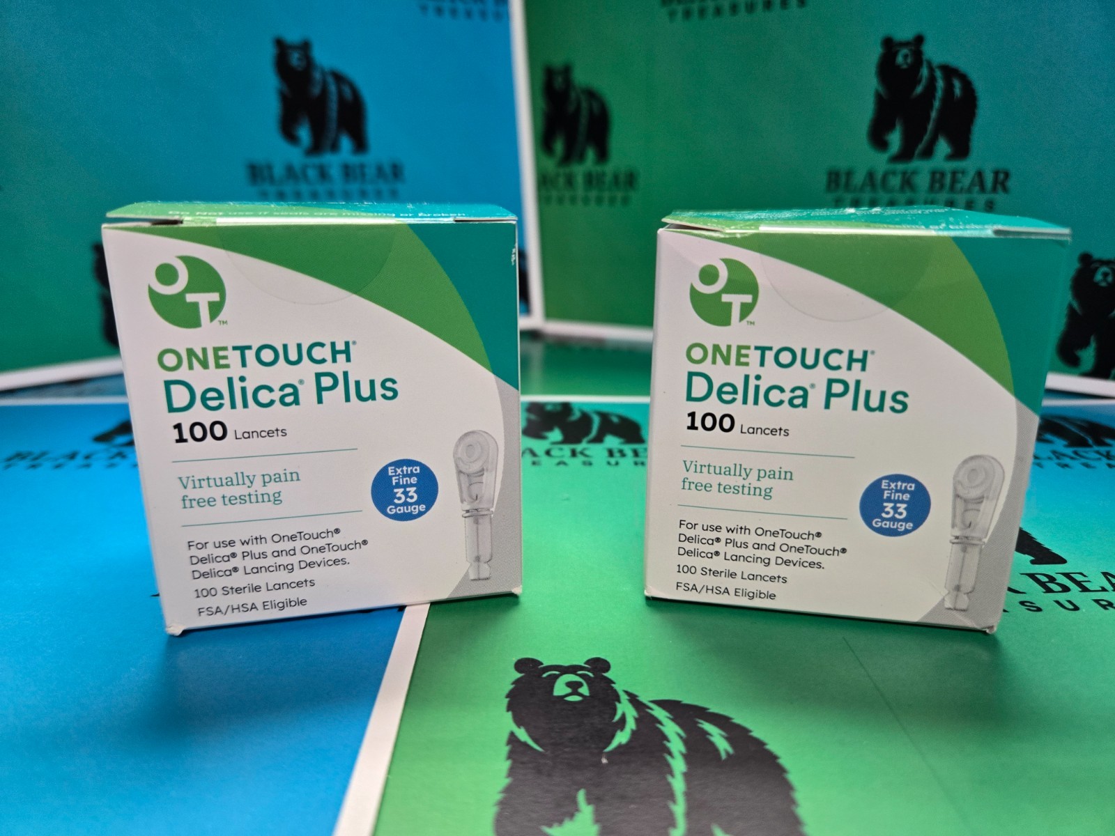 One Touch Delica Plus Lancets 100 Extra Fine 33 gauge Exp 01/2030 - 2 Boxes