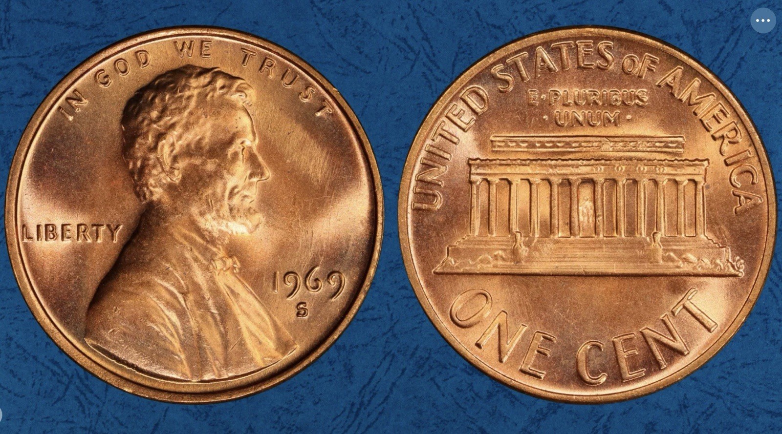 1969 S - Lincoln Memorial Penny - BU