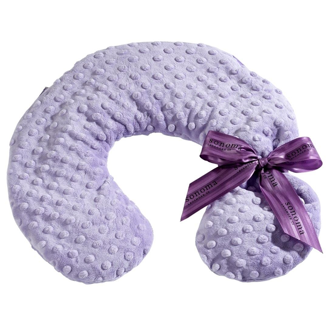 Luxury Lavender Neck Pillow, Lilac Dot