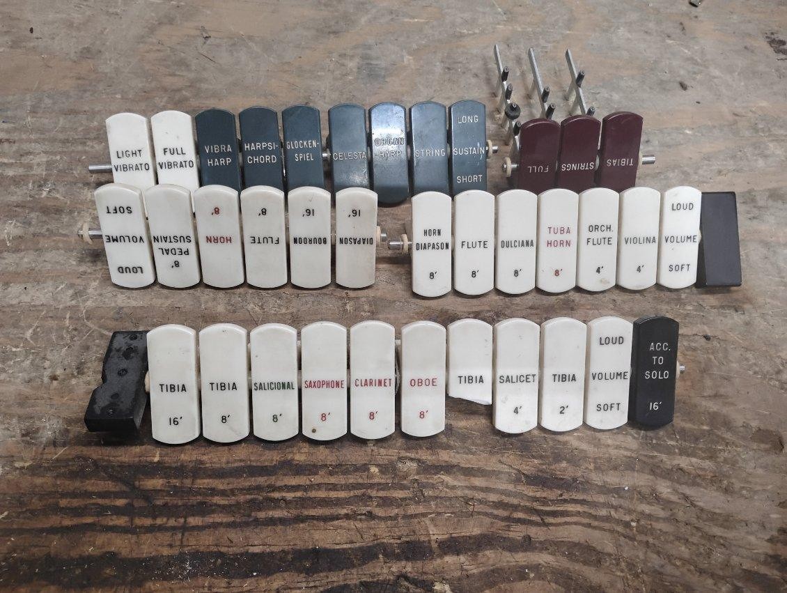 Vintage Misc Organ Tabs/Switches MAKE OFFER!