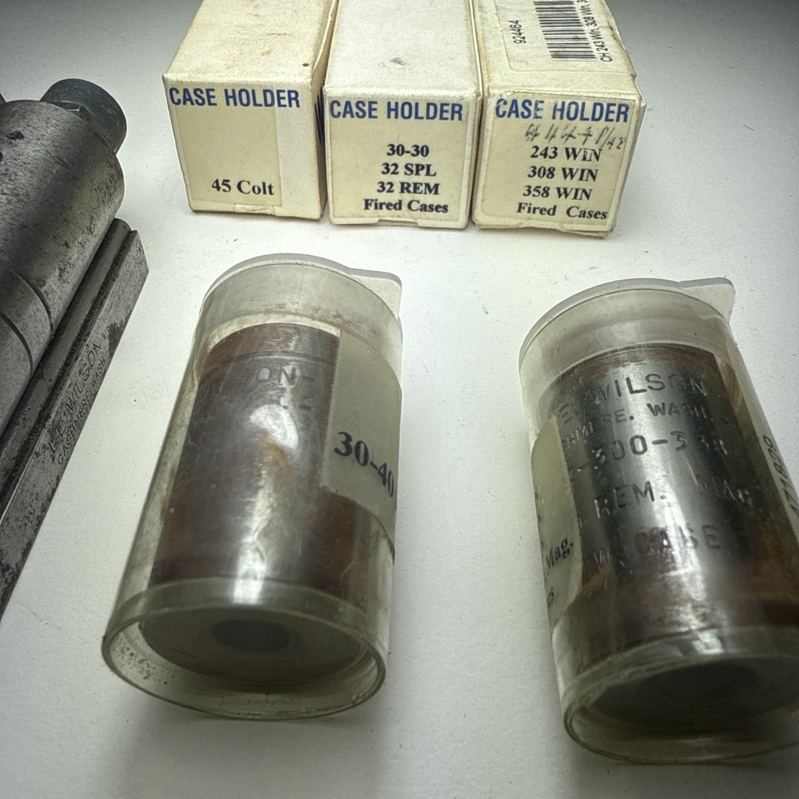 L E Wilson Case Trimmer with shell holders