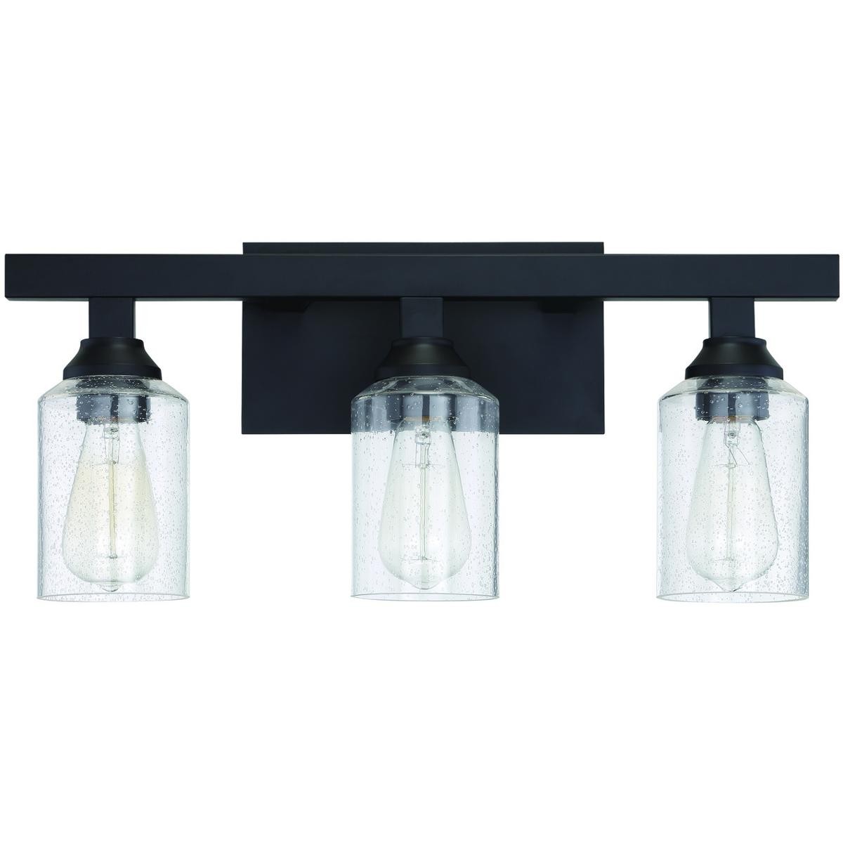 Craftmade 53103-FB Neighborhood Chicago Bathroom Vanity Light Flat Black