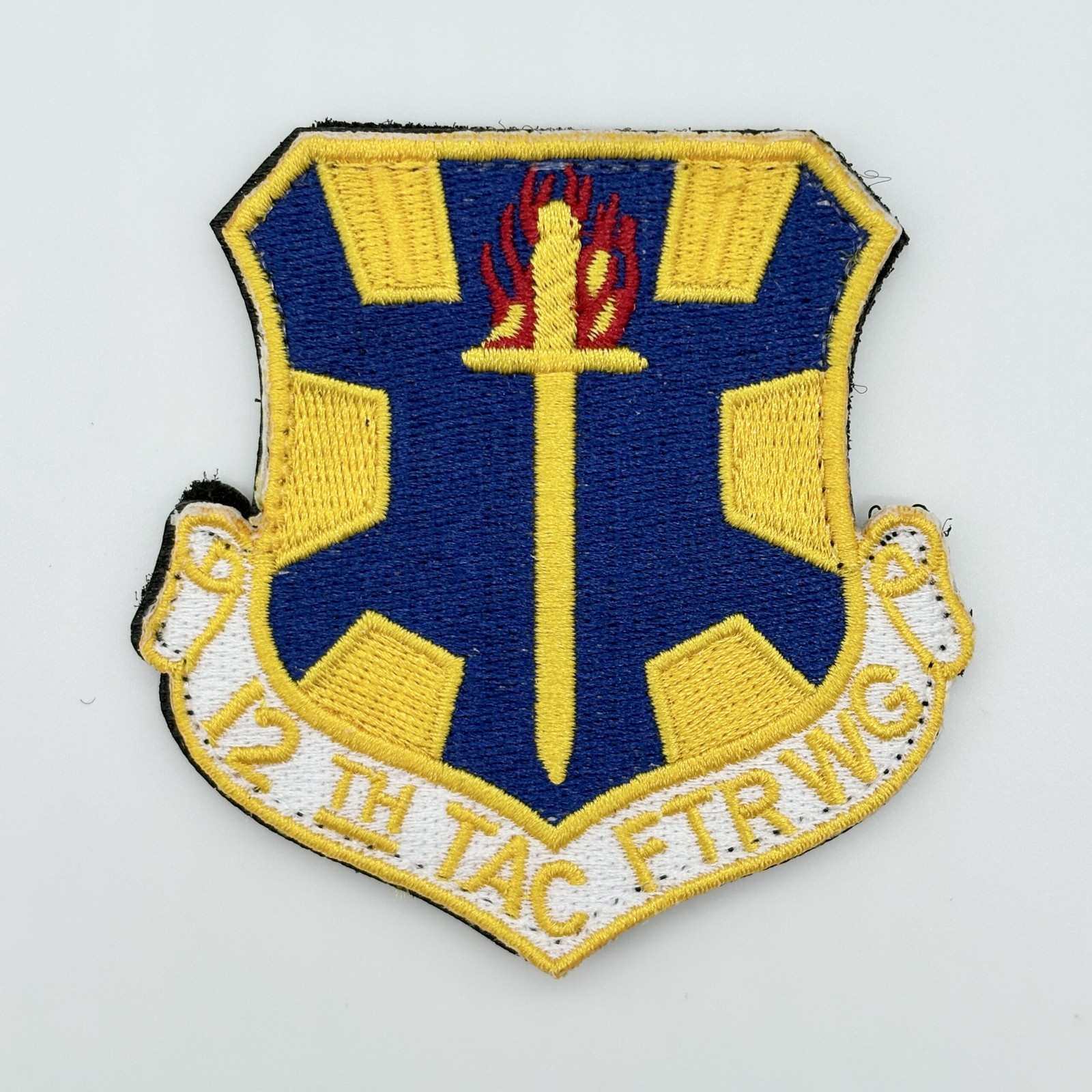 12th Tactical Fighter Wing (12 TFW), 3in, Iron-on/Sew On, Patch