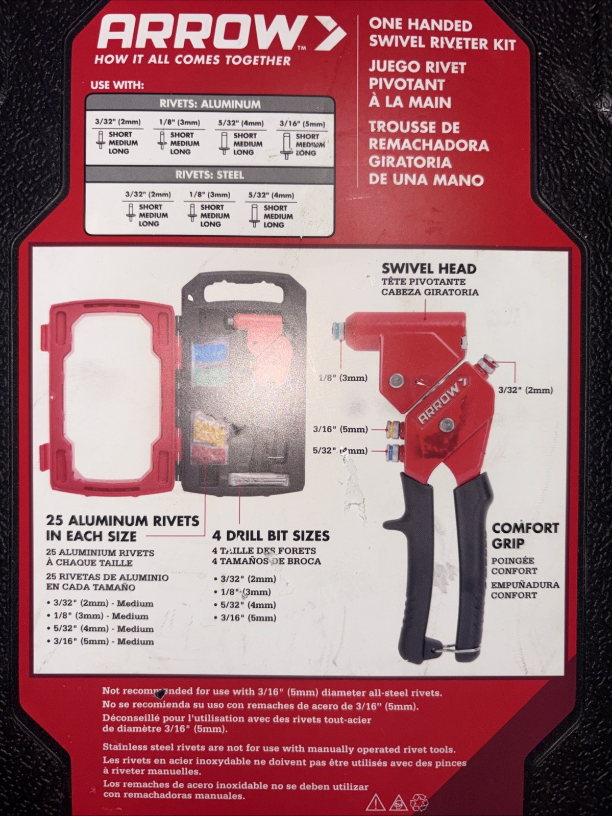 Arrow One Handed Swivel Riveter Kit
