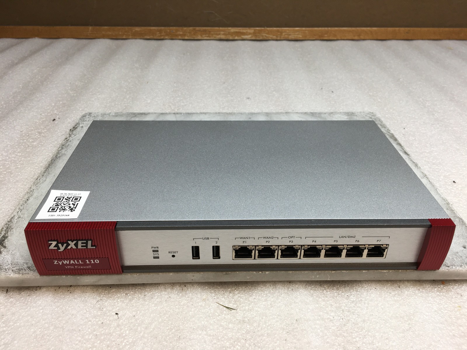 ZyXEL ZyWALL 110 VPN Firewall Security Appliance AC PWR Adapter NOT Included